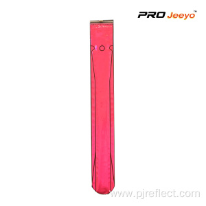 PVC Fluo Pink Safety LED Bracelet